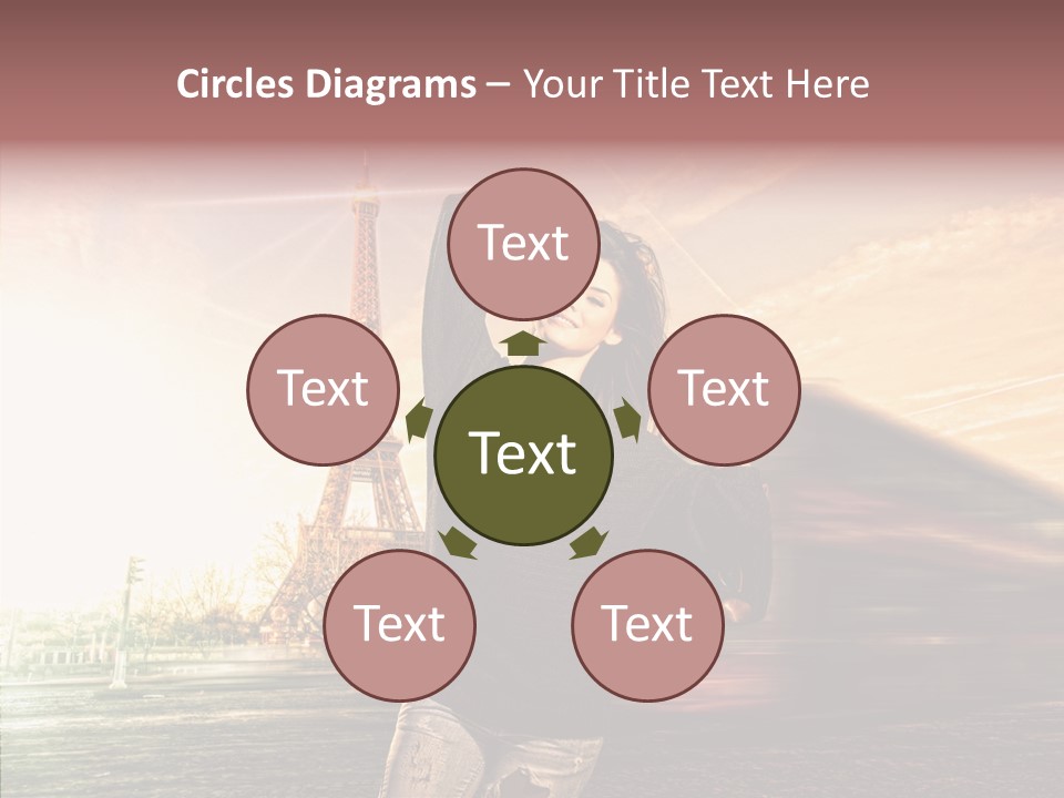 Sky Travel Icons Way PowerPoint Template