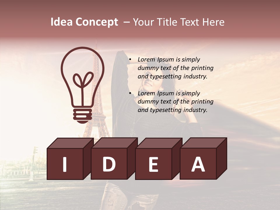 Sky Travel Icons Way PowerPoint Template