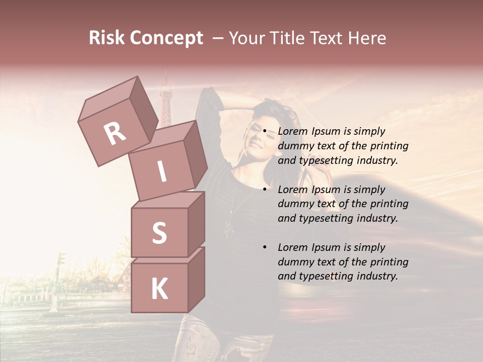 Sky Travel Icons Way PowerPoint Template