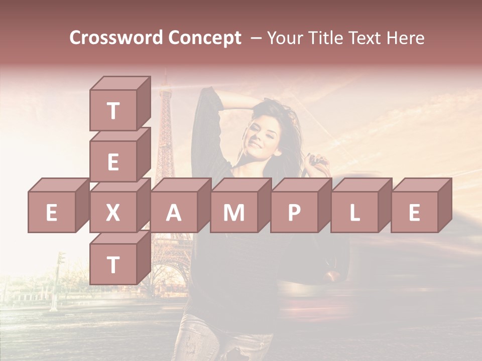 Sky Travel Icons Way PowerPoint Template
