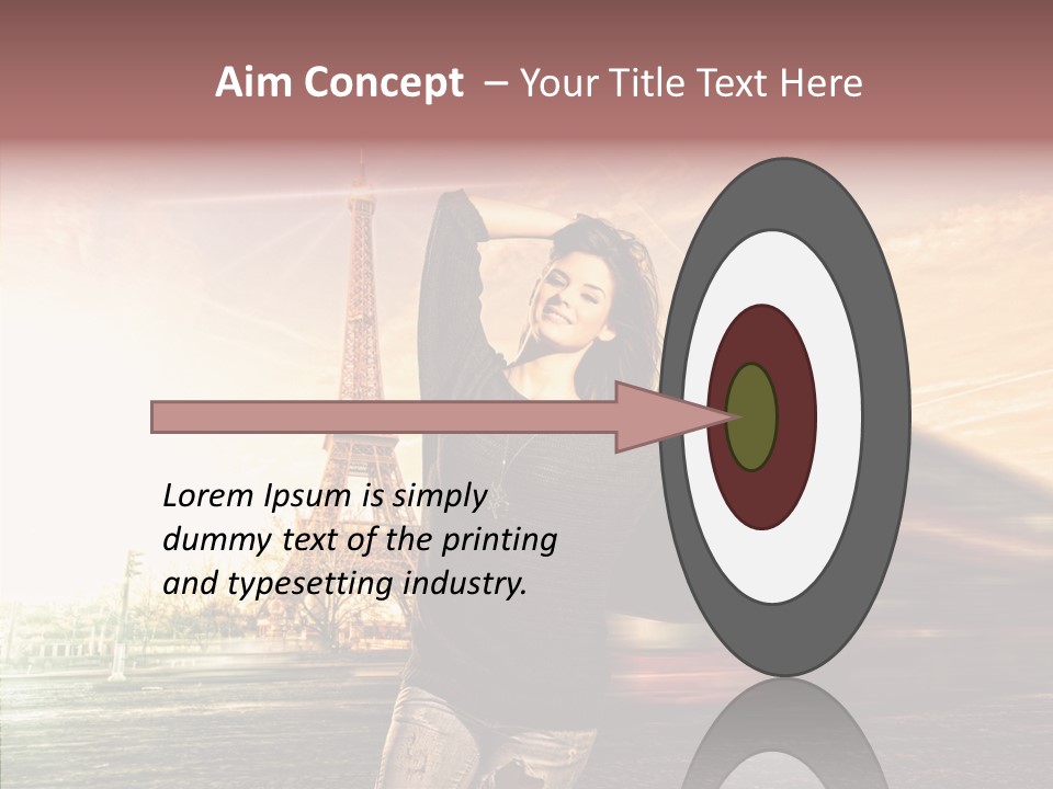 Sky Travel Icons Way PowerPoint Template