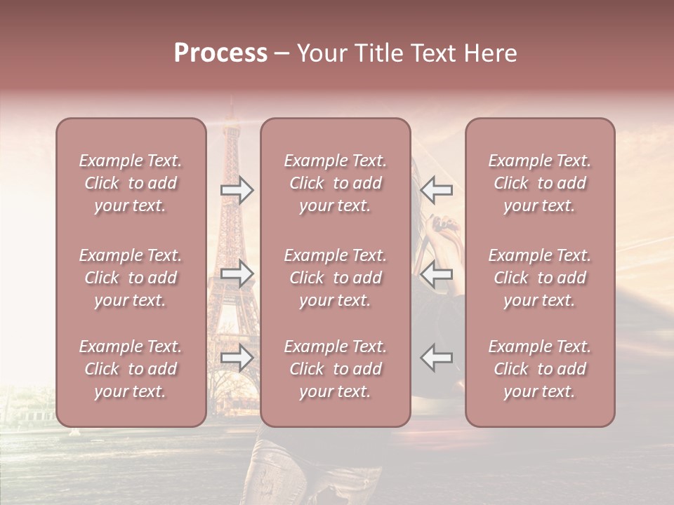 Sky Travel Icons Way PowerPoint Template