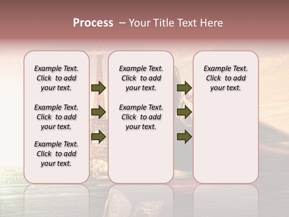 Sky Travel Icons Way PowerPoint Template