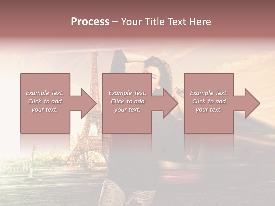Sky Travel Icons Way PowerPoint Template