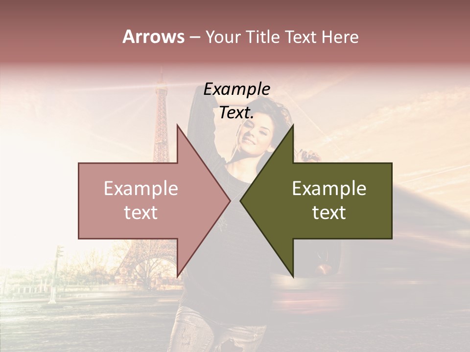 Sky Travel Icons Way PowerPoint Template