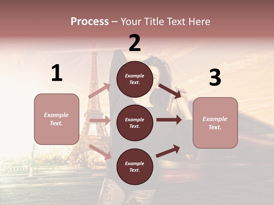 Sky Travel Icons Way PowerPoint Template
