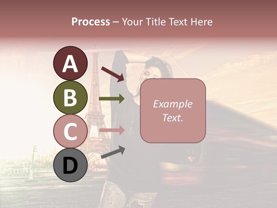 Sky Travel Icons Way PowerPoint Template
