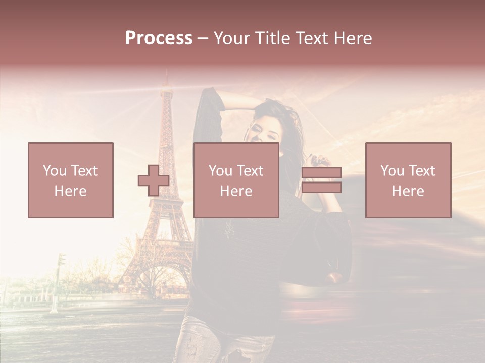 Sky Travel Icons Way PowerPoint Template