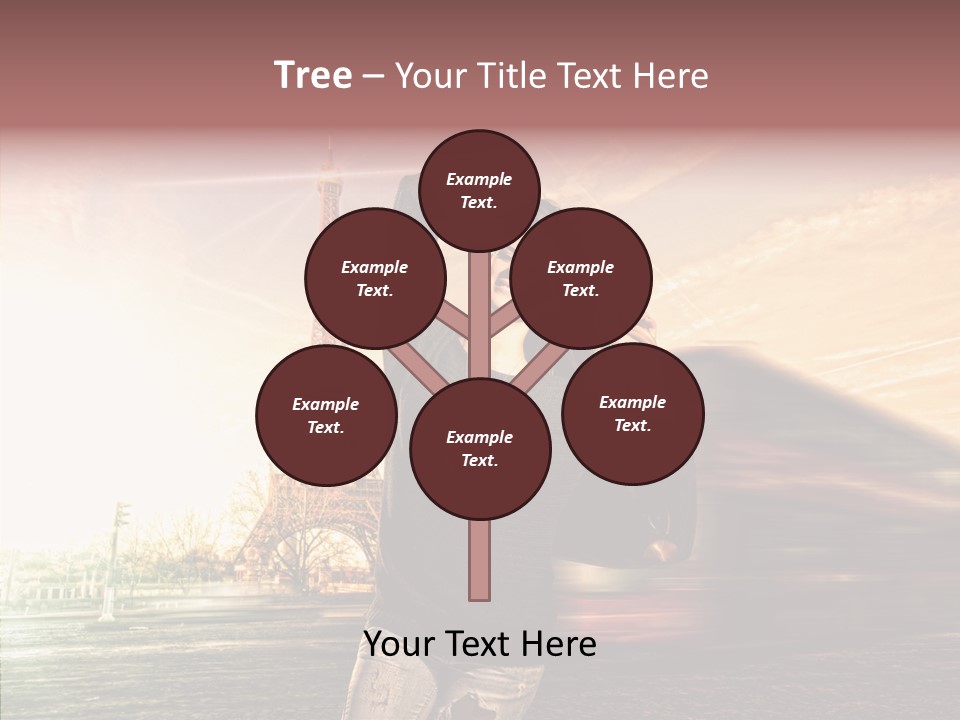 Sky Travel Icons Way PowerPoint Template