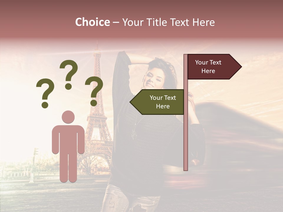 Sky Travel Icons Way PowerPoint Template