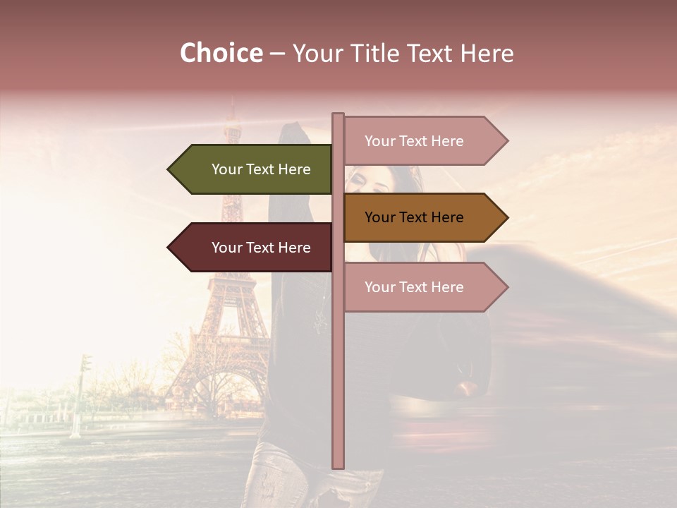 Sky Travel Icons Way PowerPoint Template