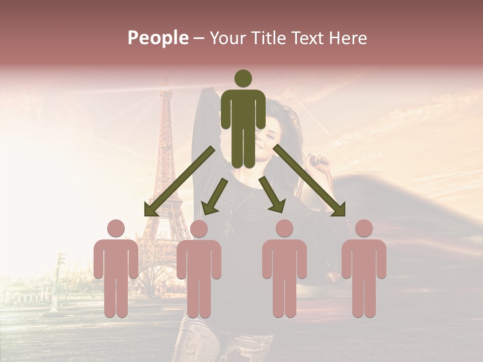 Sky Travel Icons Way PowerPoint Template