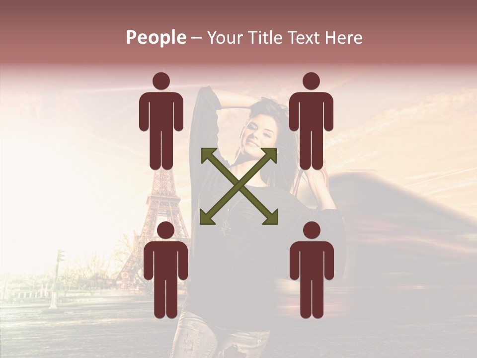 Sky Travel Icons Way PowerPoint Template