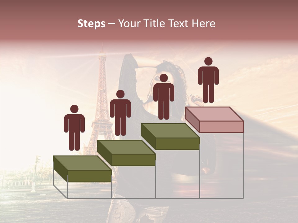 Sky Travel Icons Way PowerPoint Template