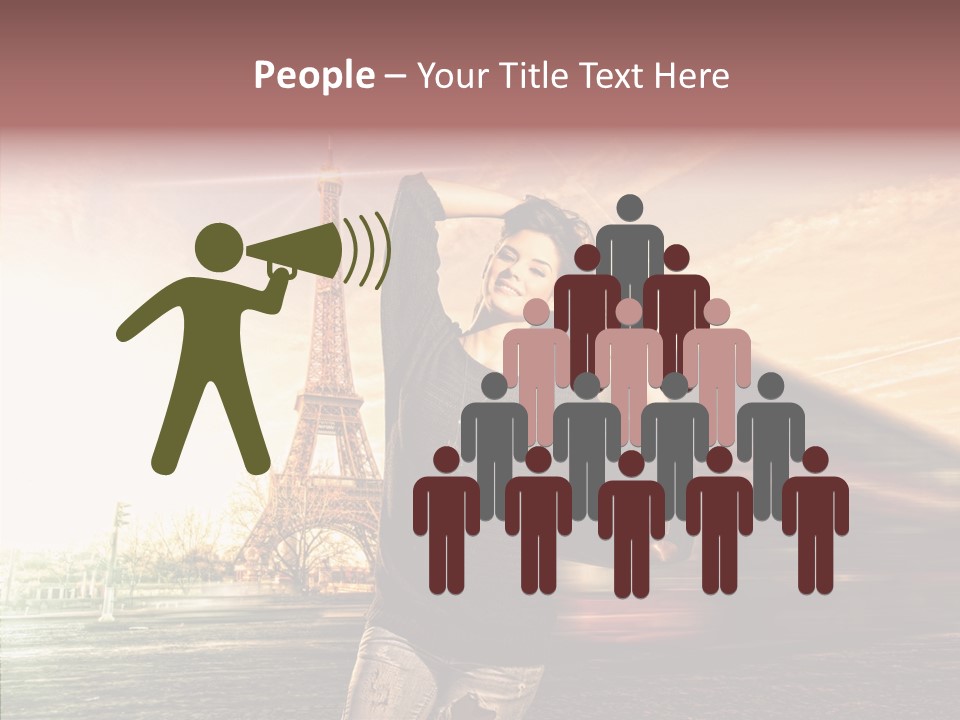 Sky Travel Icons Way PowerPoint Template