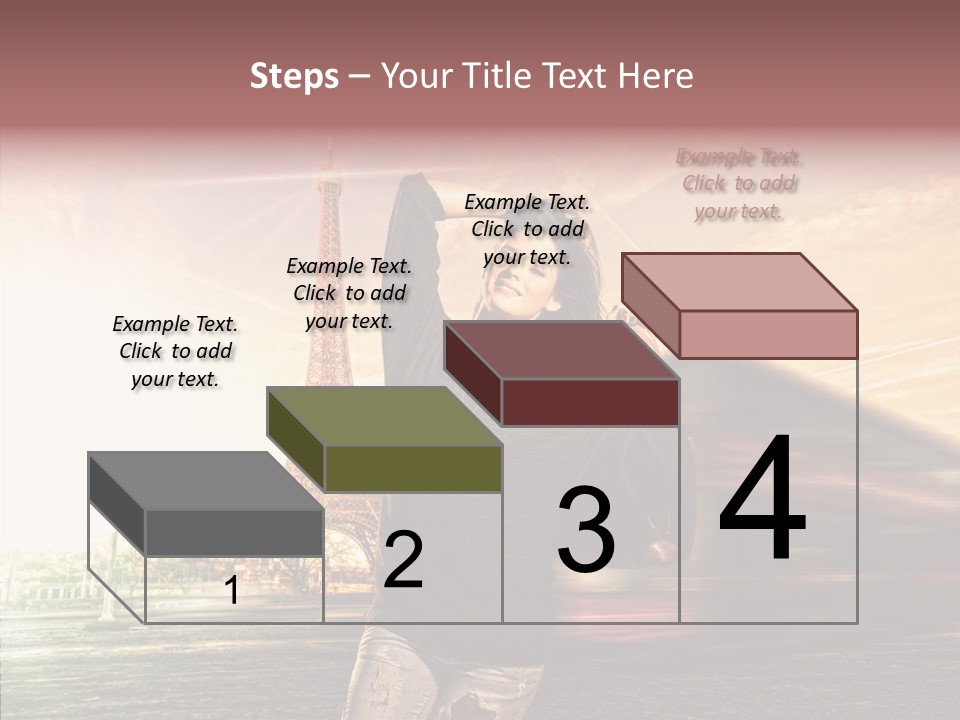 Sky Travel Icons Way PowerPoint Template