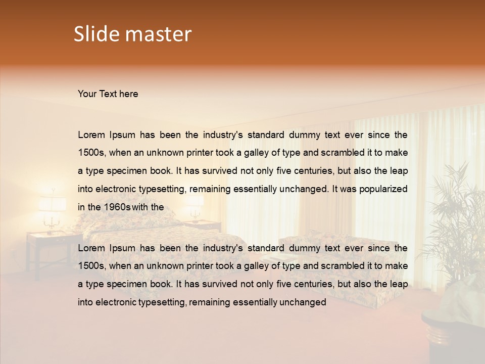 Interior Bed Breakfast PowerPoint Template