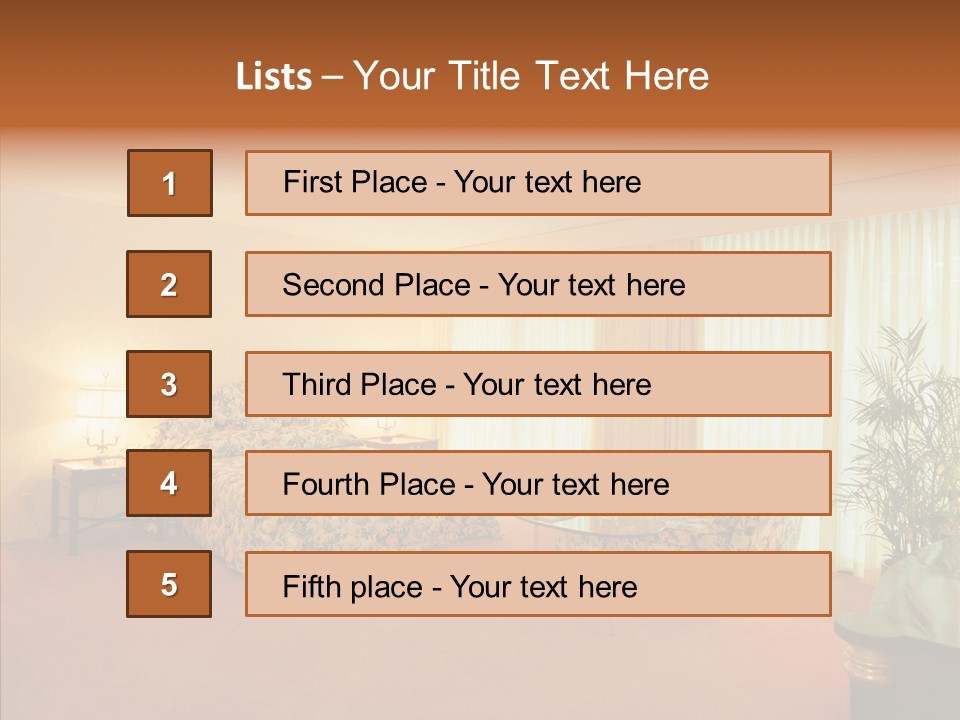 Interior Bed Breakfast PowerPoint Template