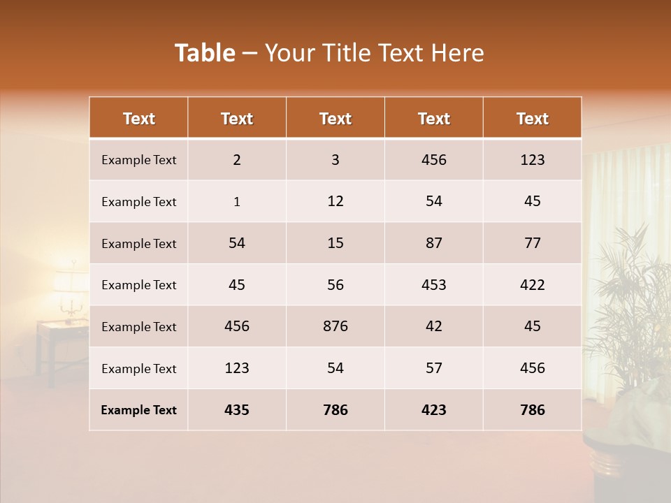 Interior Bed Breakfast PowerPoint Template