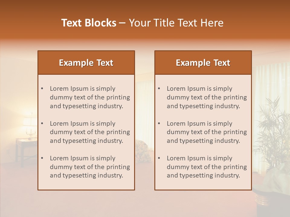 Interior Bed Breakfast PowerPoint Template