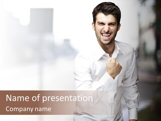 Street Isolated Handsome PowerPoint Template