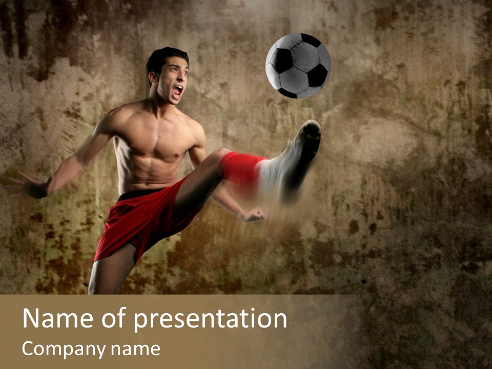 Hovel Scream Soccer PowerPoint Template