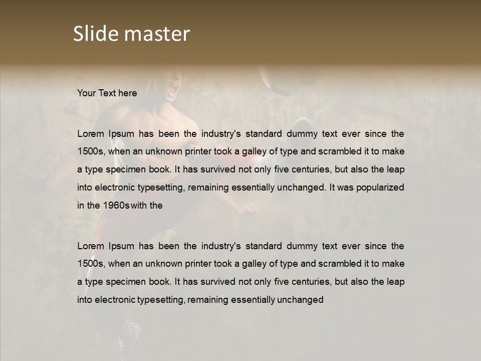 Hovel Scream Soccer PowerPoint Template