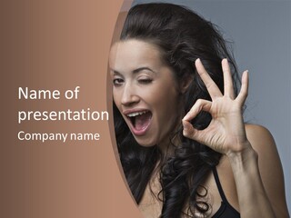 Hair Expression Gesture PowerPoint Template