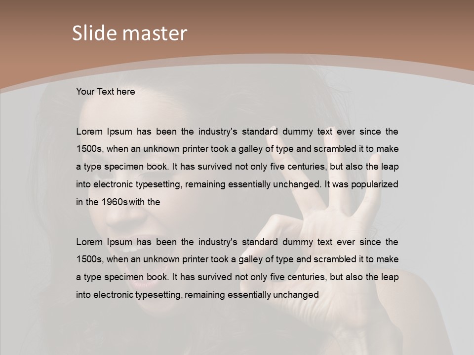 Hair Expression Gesture PowerPoint Template