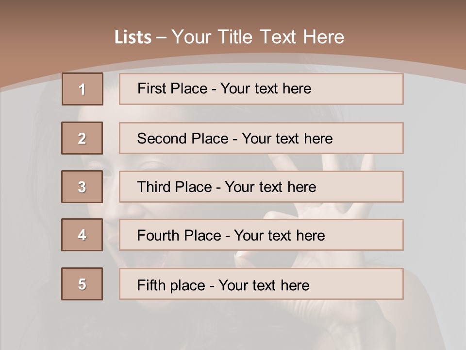 Hair Expression Gesture PowerPoint Template