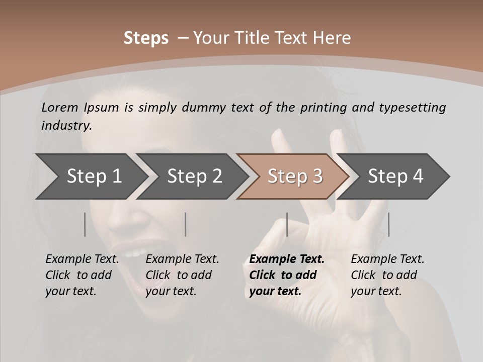Hair Expression Gesture PowerPoint Template