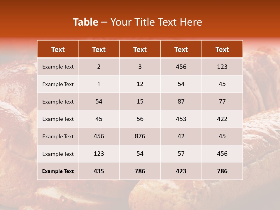Organic Backgrounds Pastry PowerPoint Template