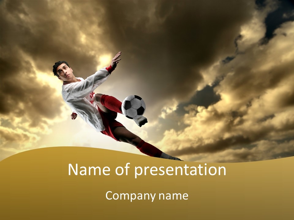 Kick Ball Door PowerPoint Template