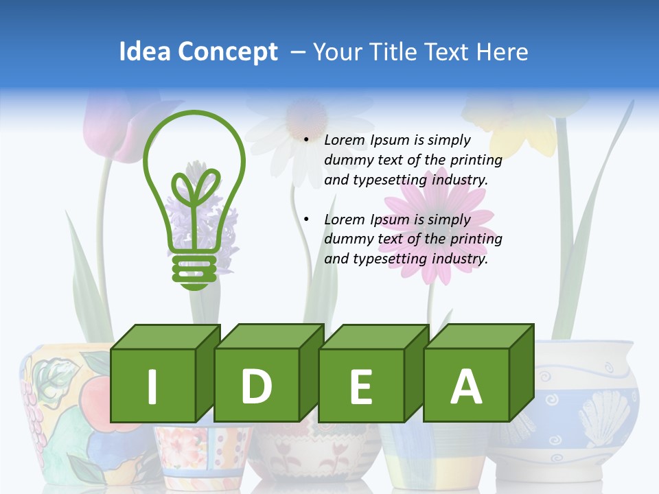 Natural Container Tulip PowerPoint Template