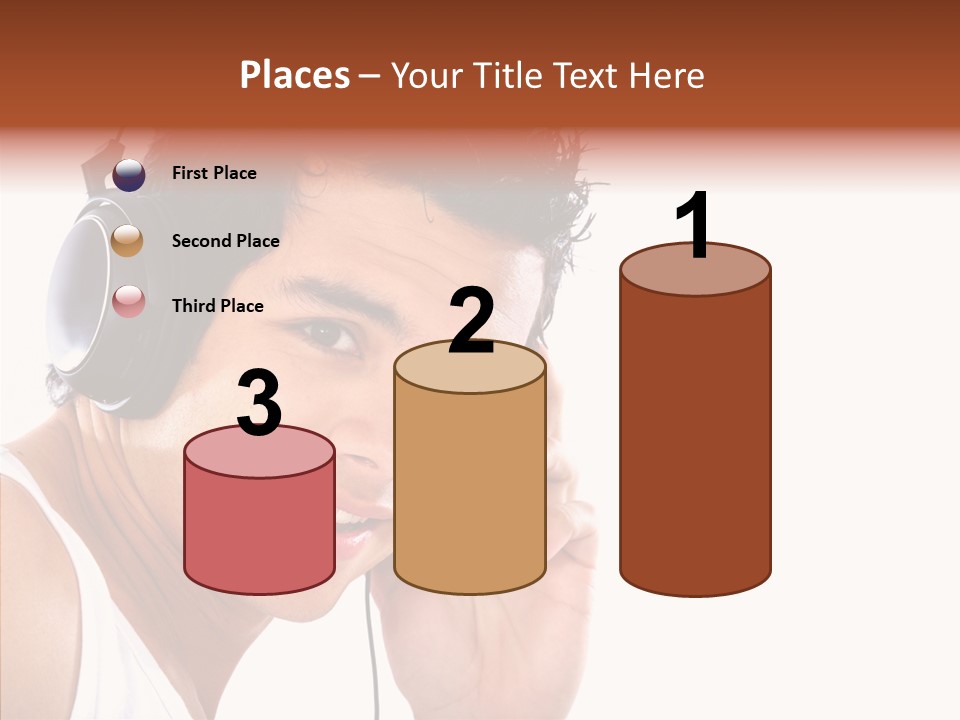 Record Headphones Guy PowerPoint Template