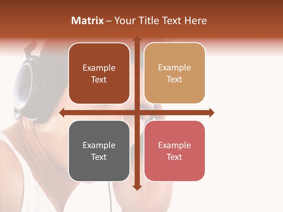 Record Headphones Guy PowerPoint Template