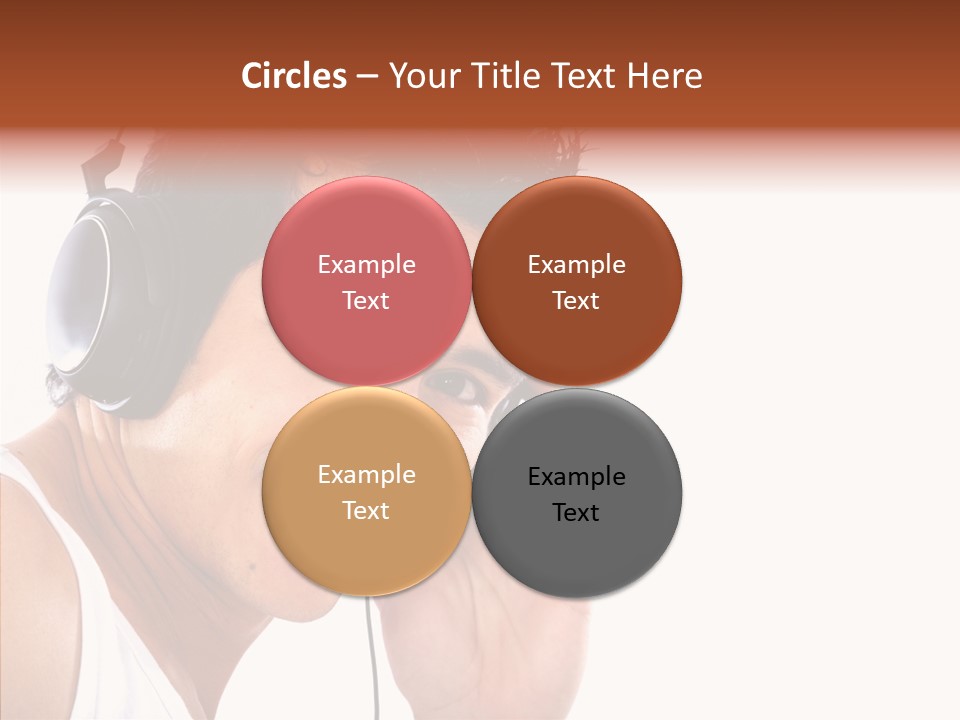 Record Headphones Guy PowerPoint Template