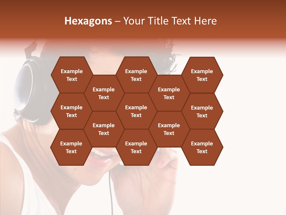 Record Headphones Guy PowerPoint Template