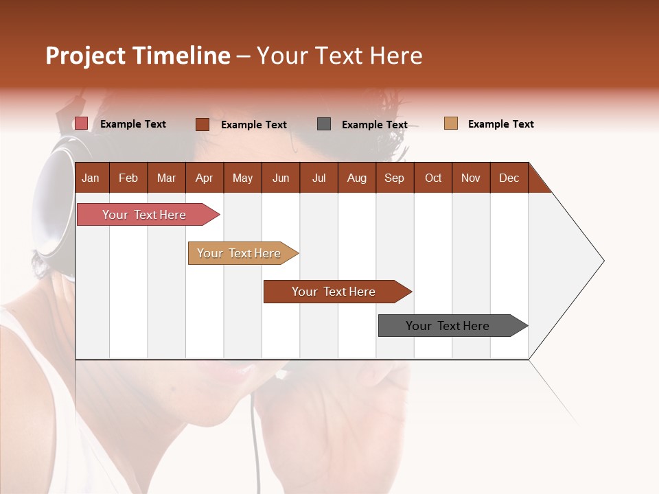 Record Headphones Guy PowerPoint Template