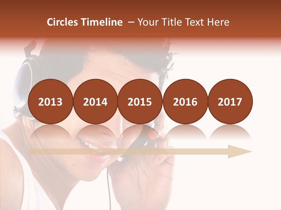 Record Headphones Guy PowerPoint Template