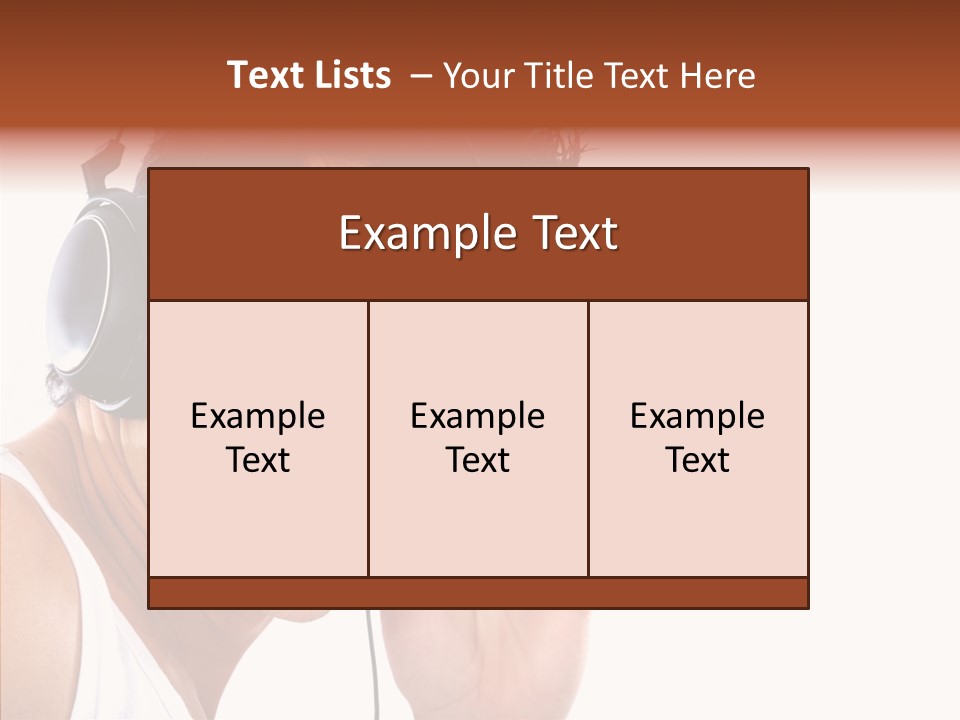 Record Headphones Guy PowerPoint Template