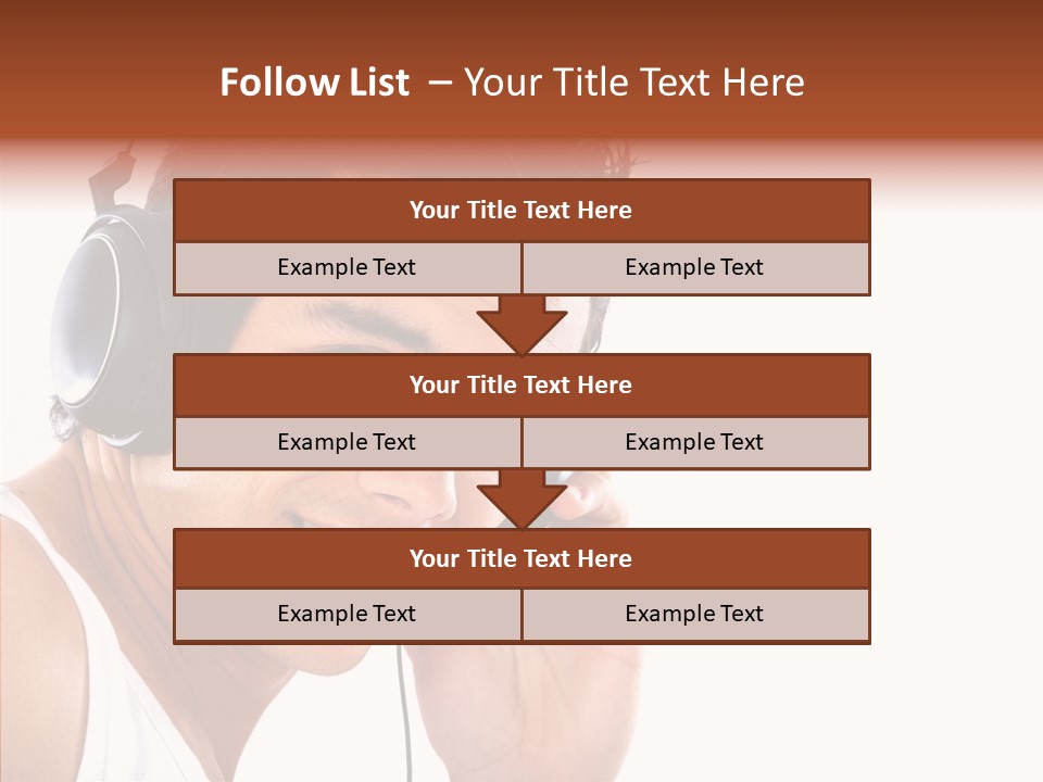 Record Headphones Guy PowerPoint Template