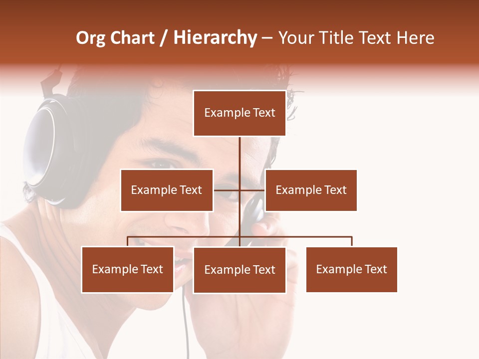 Record Headphones Guy PowerPoint Template