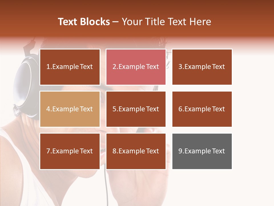 Record Headphones Guy PowerPoint Template