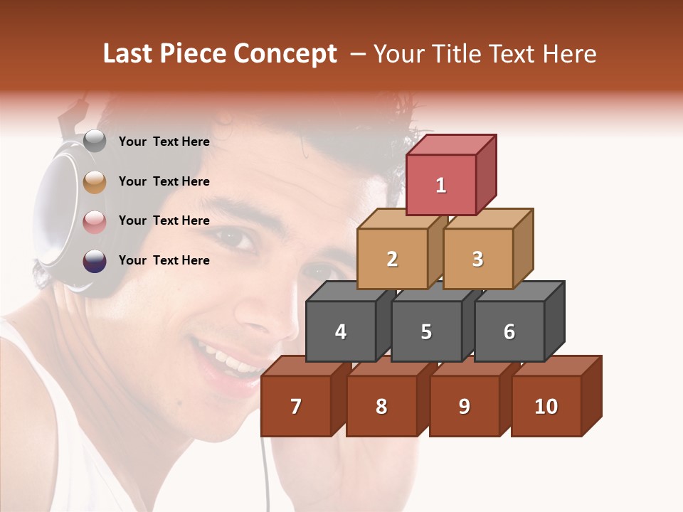 Record Headphones Guy PowerPoint Template