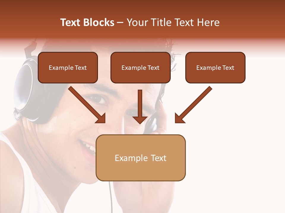 Record Headphones Guy PowerPoint Template