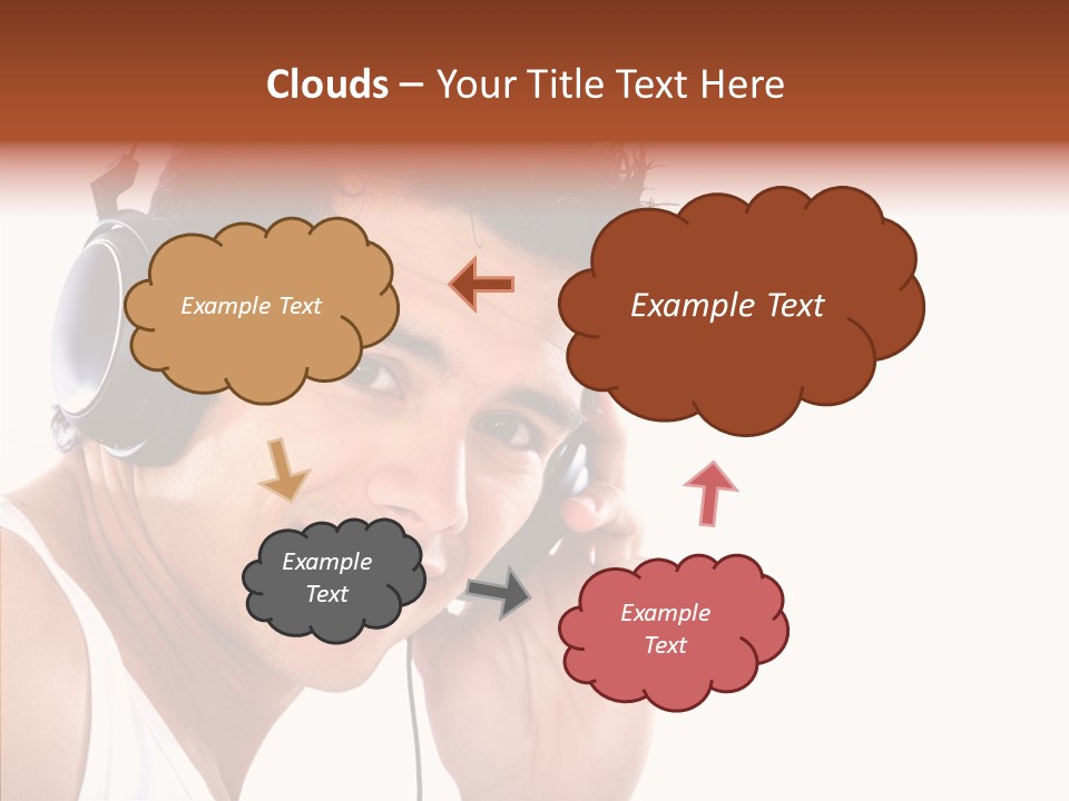 Record Headphones Guy PowerPoint Template