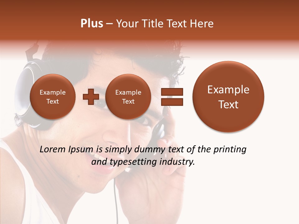 Record Headphones Guy PowerPoint Template