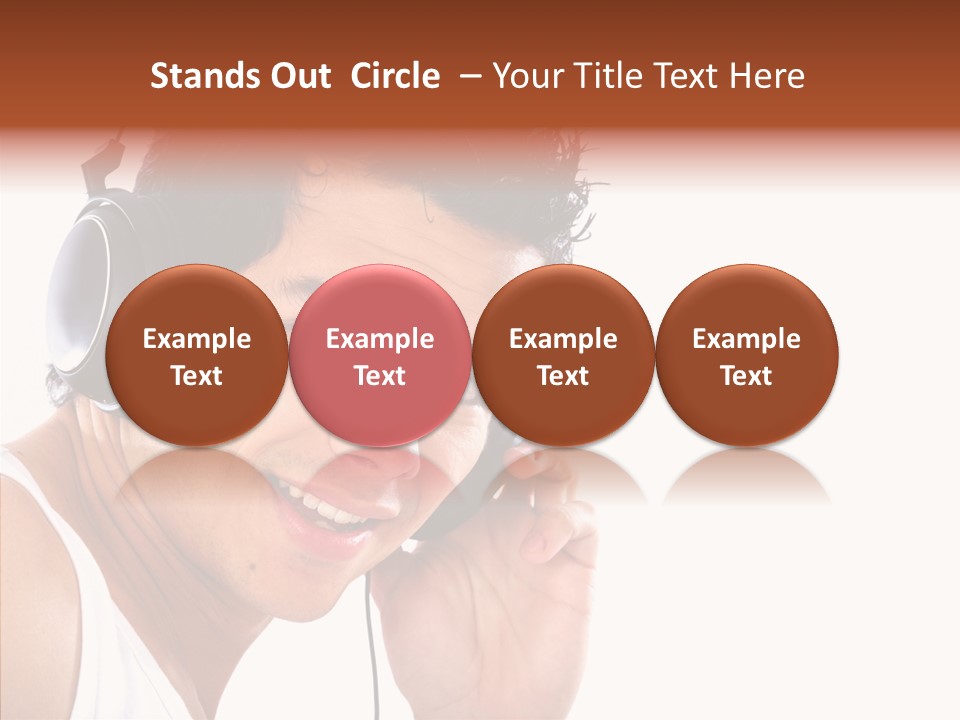 Record Headphones Guy PowerPoint Template