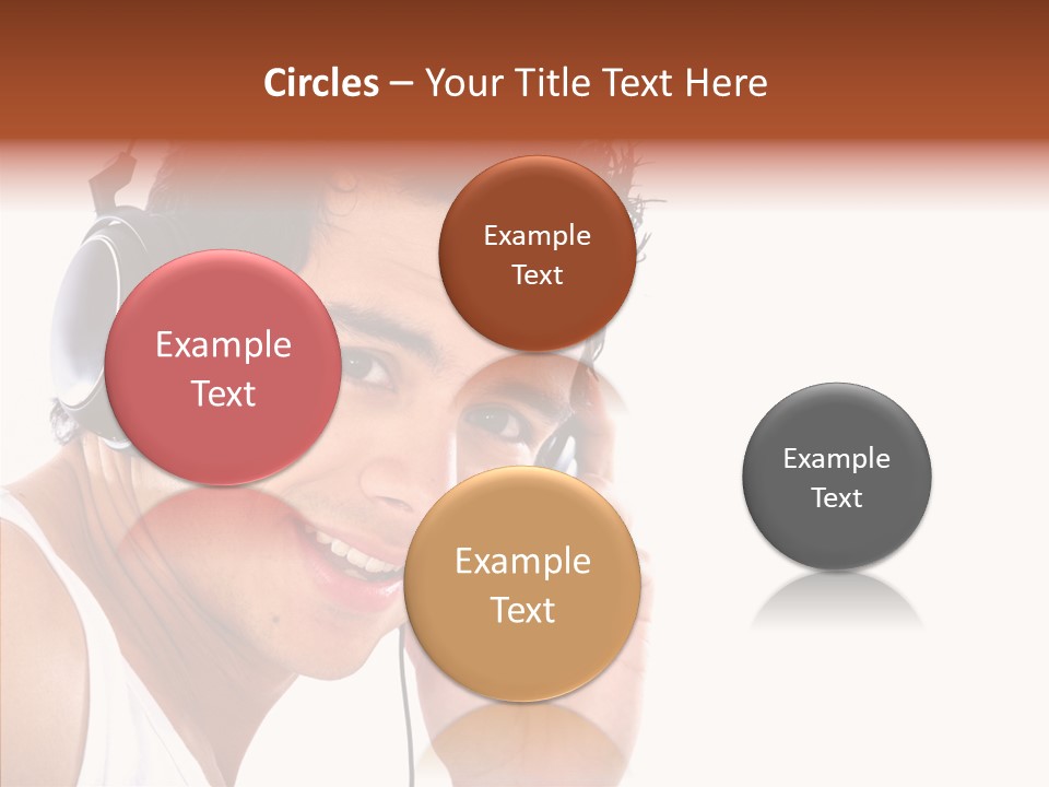 Record Headphones Guy PowerPoint Template